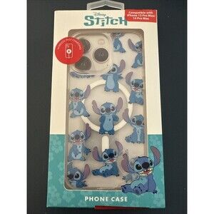 Disney Stitch Glitter iPhone 13 & 14 Pro Max Case Magsafe Compatible New
